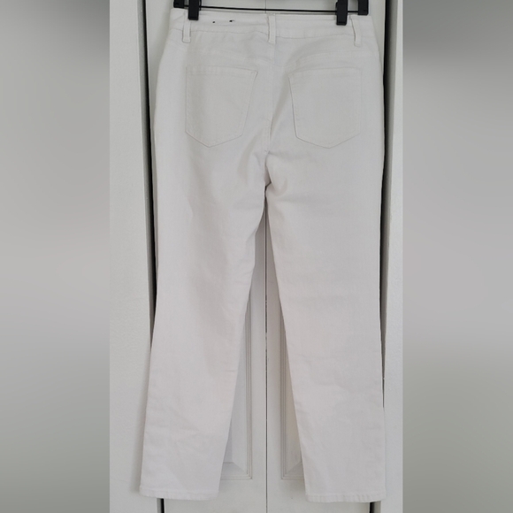 Baccini White Ankle Cropped Jeans with Fun colorful buttons Size 6 - Picture 4 of 4